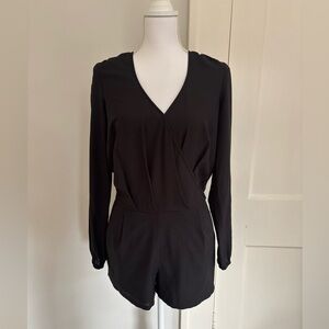 Long-sleeve black romper by Guess